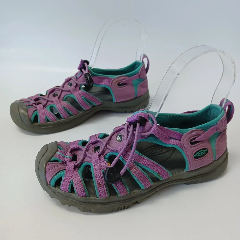 Keen Whisper Kids Purple Teal Waterproof Sport Sandals‎ Size 3 1009959